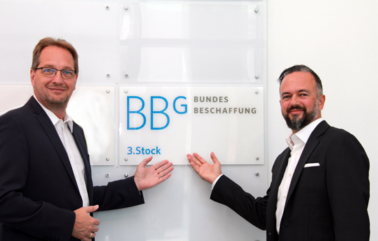 Geschäftsführung der BBG mit neuem Logo